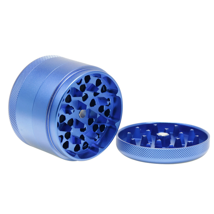 63MM Aluminum Alloy Four-Layer Tine Weed Grinder | Blue Color