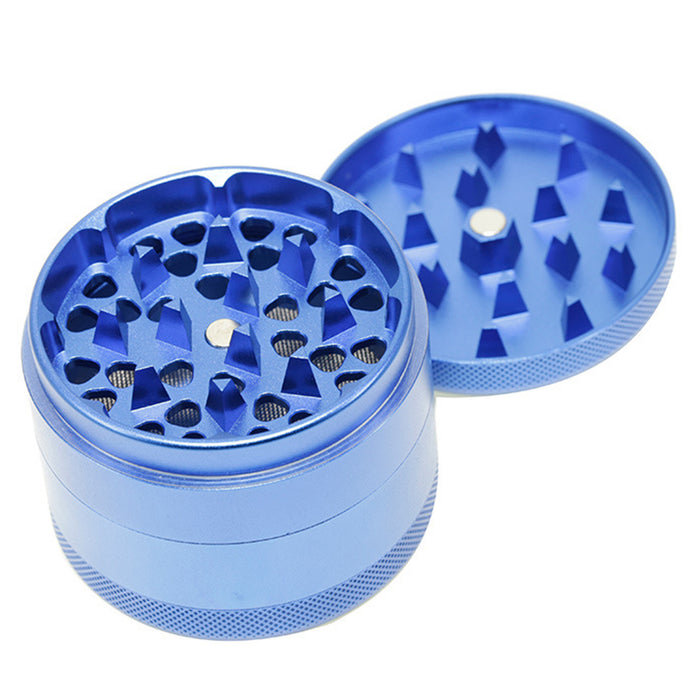 63MM Aluminum Alloy Four-Layer Tine Weed Grinder | Blue Color