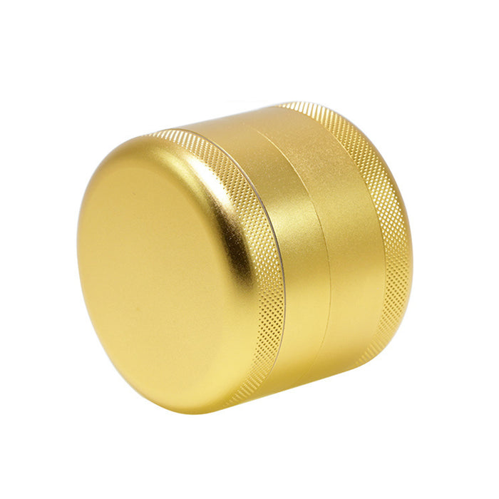 63MM Aluminum Alloy Four-Layer Tine Weed Grinder | Gold Color