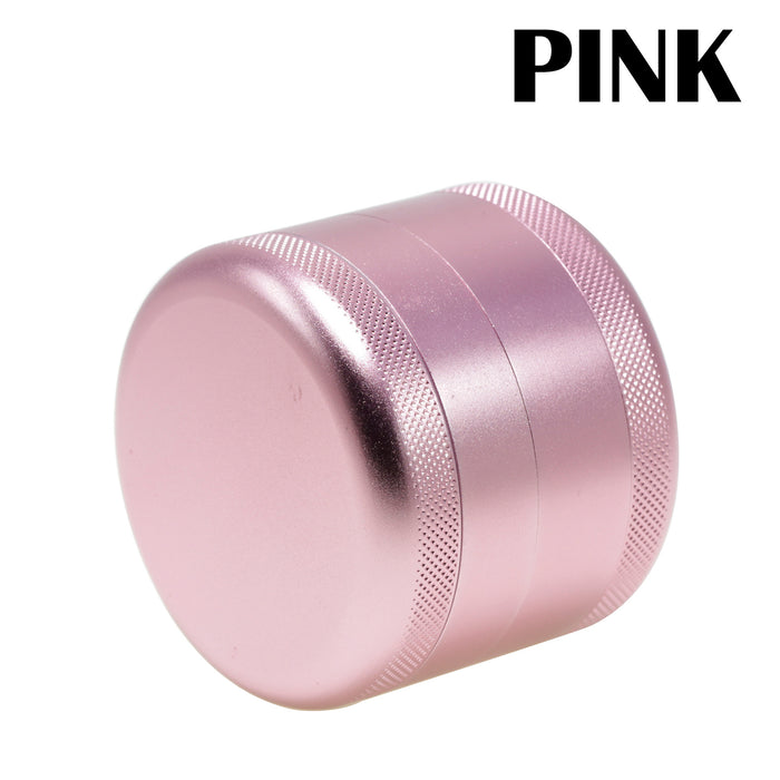 63MM Aluminum Alloy Four-Layer Tine Weed Grinder | Pink Color