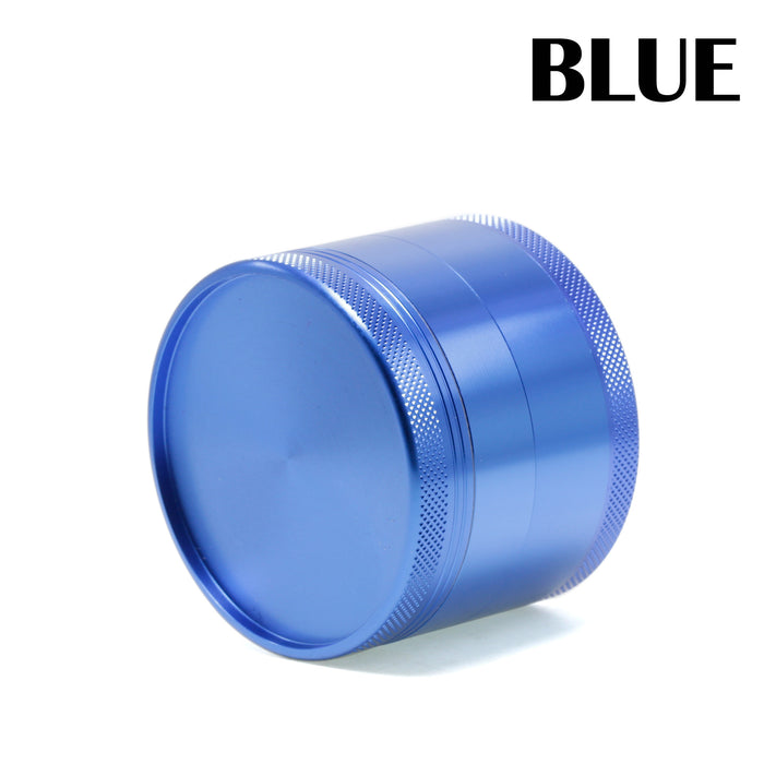 63MM Aluminum Alloy Four-Layer Upper Cover Concave Smoke Grinder-Blue
