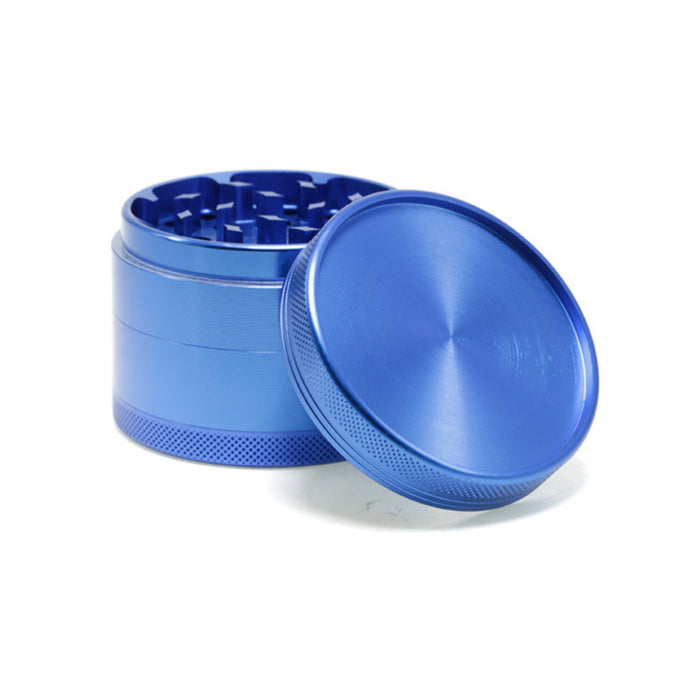 63MM Aluminum Alloy Four-Layer Upper Cover Concave Smoke Grinder-Blue