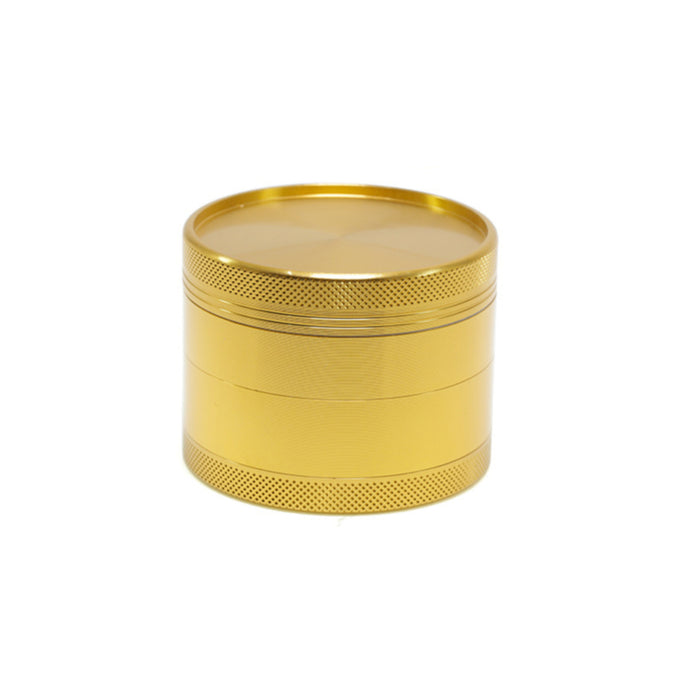63MM Aluminum Alloy Four-Layer Upper Cover Concave Smoke Grinder-Gold