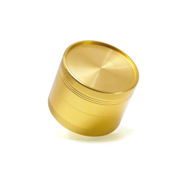 63MM Aluminum Alloy Four-Layer Upper Cover Concave Smoke Grinder-Gold