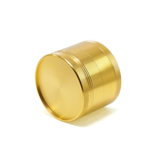 63MM Aluminum Alloy Four-Layer Upper Cover Concave Smoke Grinder-Gold