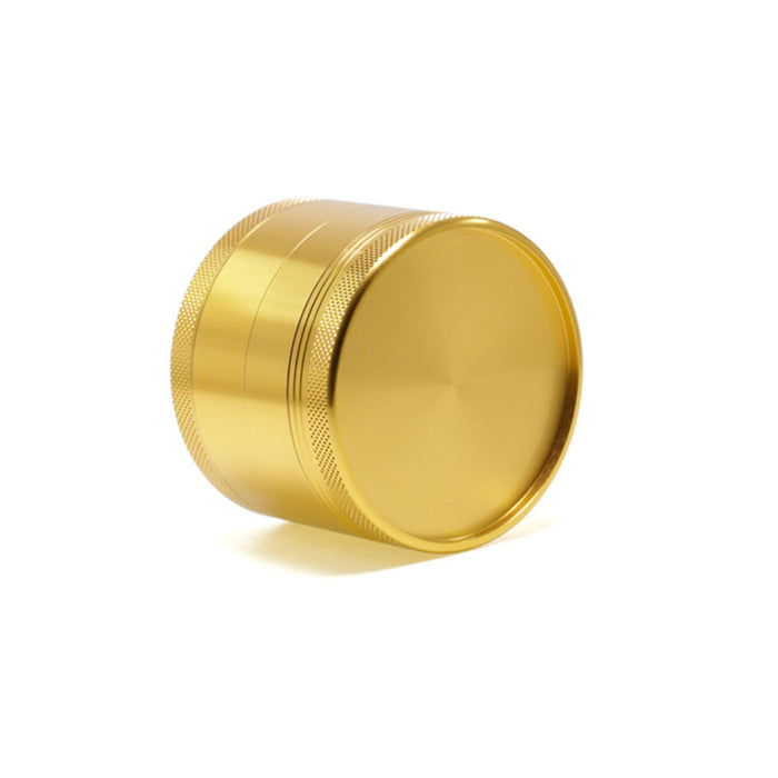 63MM Aluminum Alloy Four-Layer Upper Cover Concave Smoke Grinder-Gold