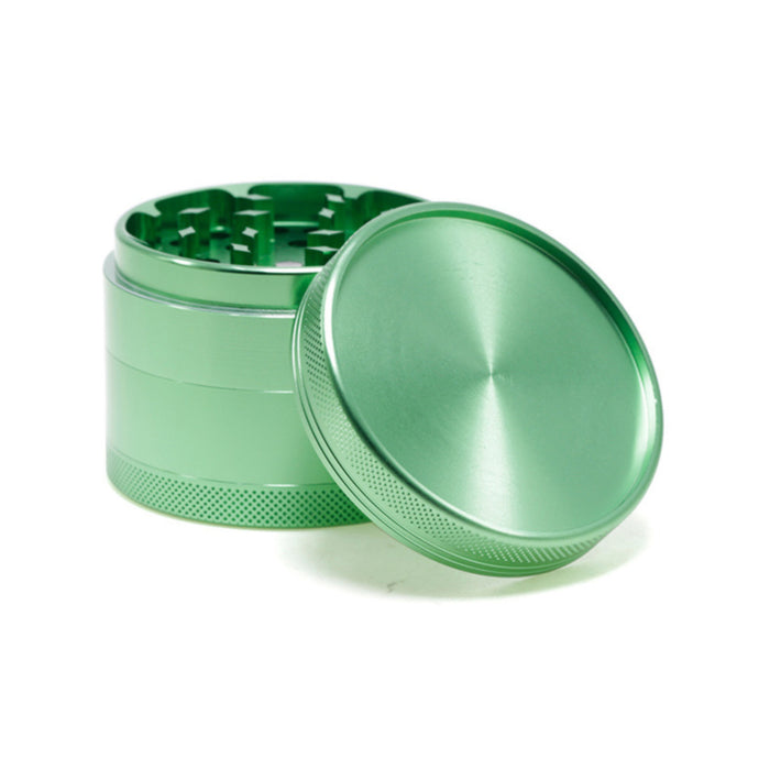 63MM Aluminum Alloy Four-Layer Upper Cover Concave Smoke Grinder-Green