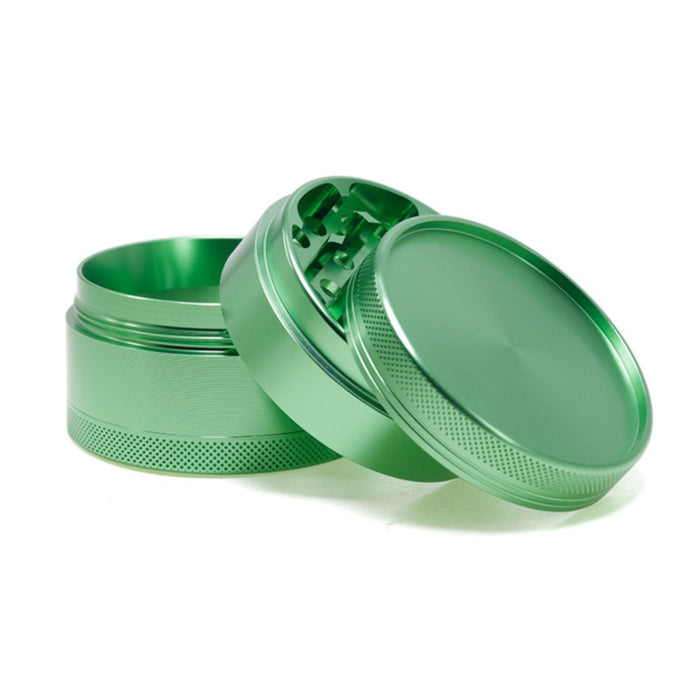 63MM Aluminum Alloy Four-Layer Upper Cover Concave Smoke Grinder-Green