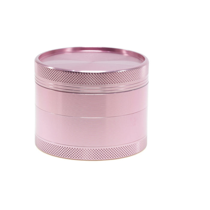 63MM Aluminum Alloy Four-Layer Upper Cover Concave Smoke Grinder-Pink