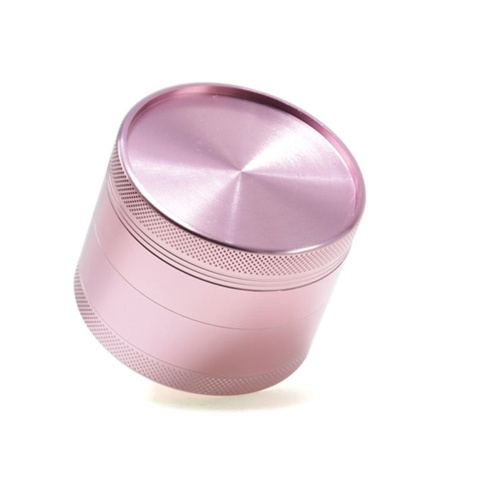 63MM Aluminum Alloy Four-Layer Upper Cover Concave Smoke Grinder-Pink