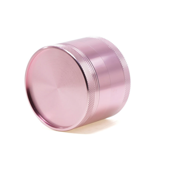 63MM Aluminum Alloy Four-Layer Upper Cover Concave Smoke Grinder-Pink