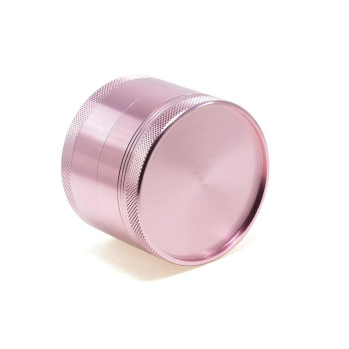 63MM Aluminum Alloy Four-Layer Upper Cover Concave Smoke Grinder-Pink