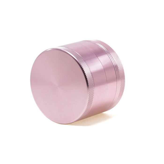 63MM Aluminum Alloy Four-Layer Upper Cover Concave Smoke Grinder-Pink