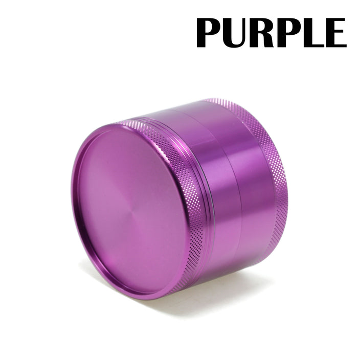 63MM Aluminum Alloy Four-Layer Upper Cover Concave Smoke Grinder-Purple