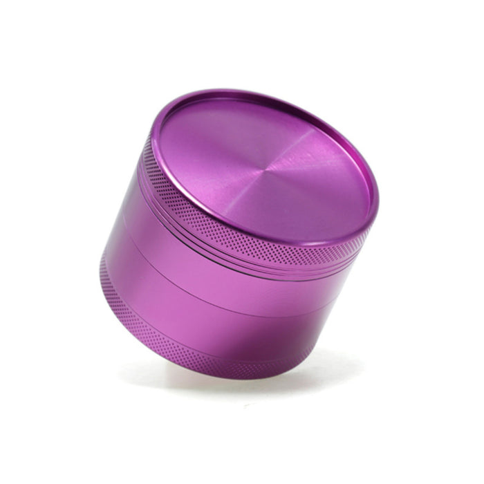 63MM Aluminum Alloy Four-Layer Upper Cover Concave Smoke Grinder-Purple