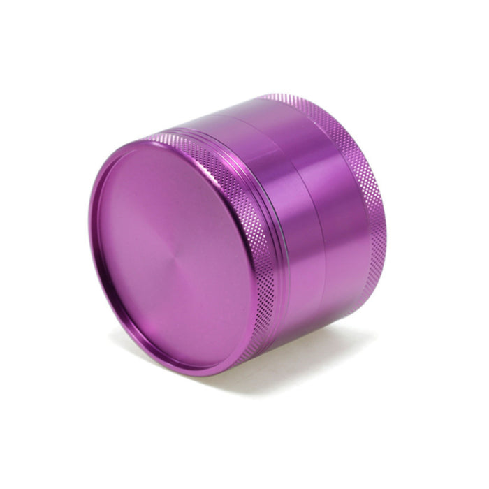 63MM Aluminum Alloy Four-Layer Upper Cover Concave Smoke Grinder-Purple