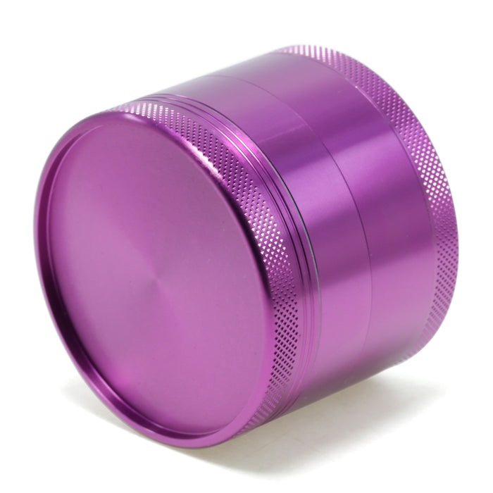 63MM Aluminum Alloy Four-Layer Upper Cover Concave Smoke Grinder-Purple