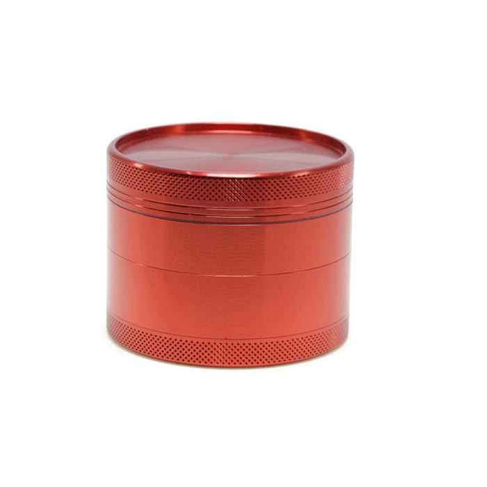 63MM Aluminum Alloy Four-Layer Upper Cover Concave Smoke Grinder-Red