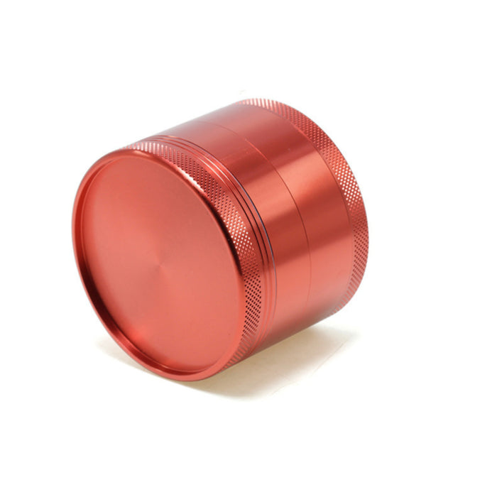 63MM Aluminum Alloy Four-Layer Upper Cover Concave Smoke Grinder-Red