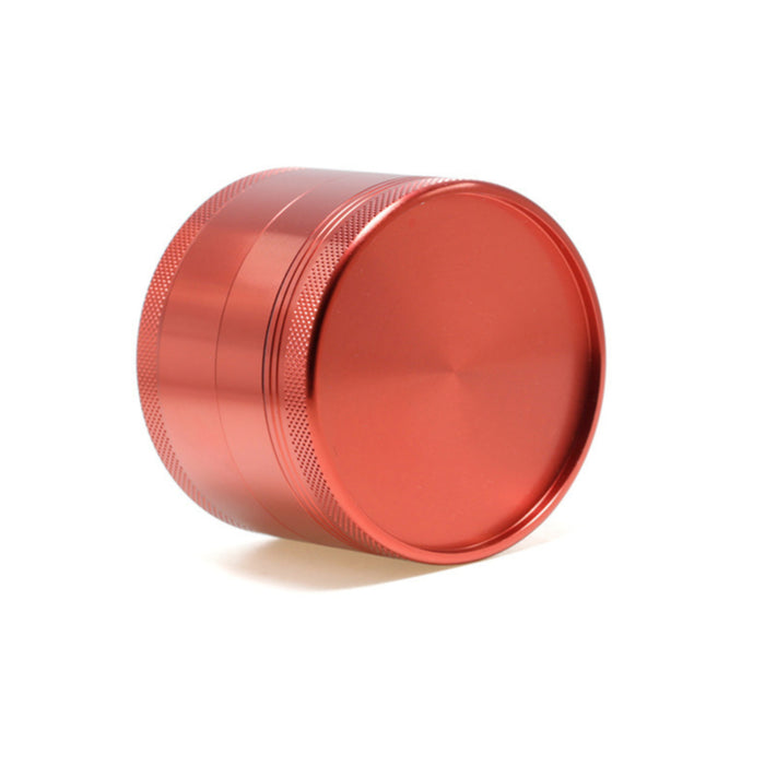 63MM Aluminum Alloy Four-Layer Upper Cover Concave Smoke Grinder-Red