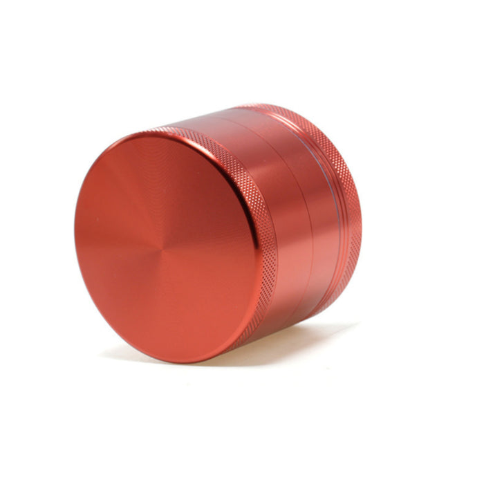 63MM Aluminum Alloy Four-Layer Upper Cover Concave Smoke Grinder-Red