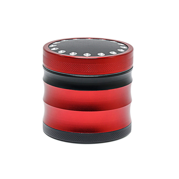 63MM Aluminum Alloy Four-layer Dot Concave Grinder-Red
