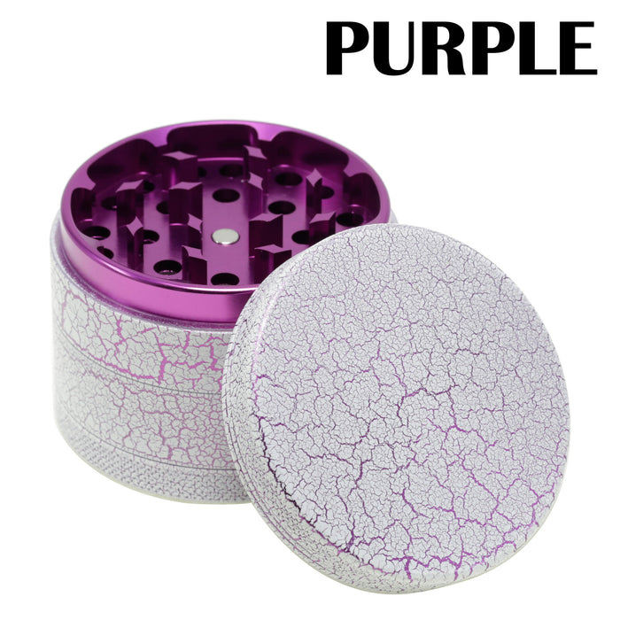 63MM Crack-Shaped Package Flower Aluminum Alloy Smoke Grinder