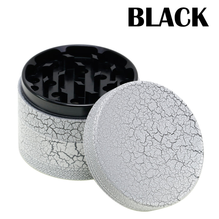 63MM Crack-Shaped Package Flower Aluminum Alloy Smoke Grinder