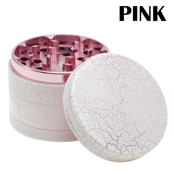 63MM Crack-Shaped Package Flower Aluminum Alloy Smoke Grinder