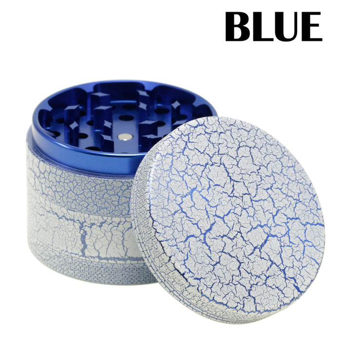 63MM Crack-Shaped Package Flower Aluminum Alloy Smoke Grinder