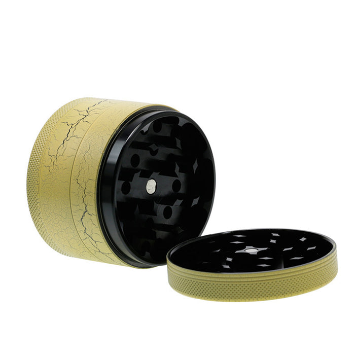 63MM Crack-Shaped Package Flower Aluminum Alloy Smoke Grinder