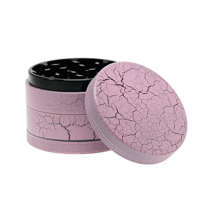 63MM Crack-Shaped Package Flower Aluminum Alloy Smoke Grinder