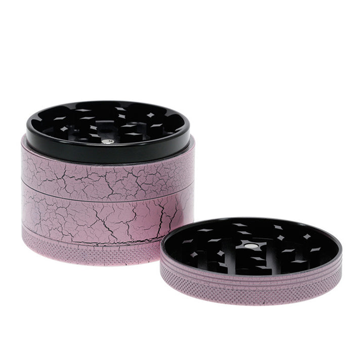 63MM Crack-Shaped Package Flower Aluminum Alloy Smoke Grinder