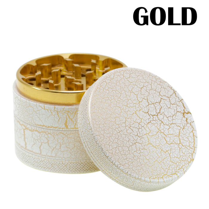 63MM Crack-Shaped Package Flower Aluminum Alloy Smoke Grinder