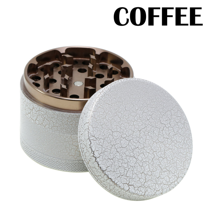 63MM Crack-Shaped Package Flower Aluminum Alloy Smoke Grinder