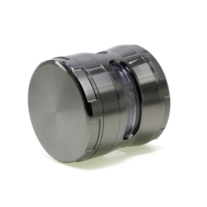 63MM Double Chamfered Waist Open Window Herb Grinder-Gun Black