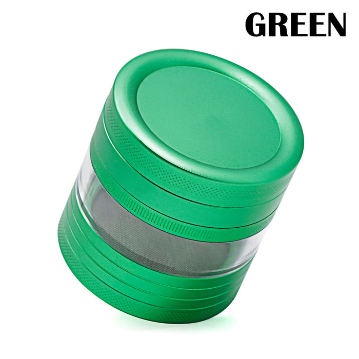 63MM Five-Layer Aluminum Alloy Herb Grinder With Sound-Green