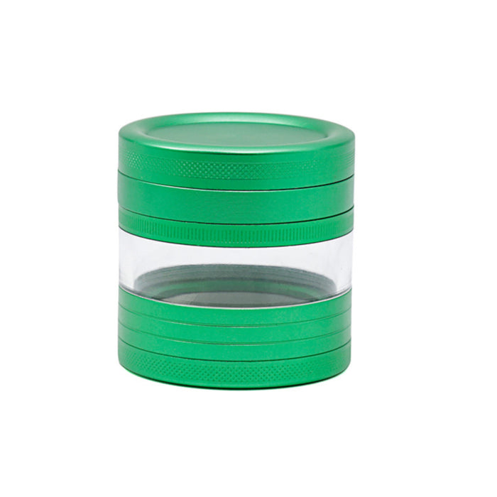 63MM Five-Layer Aluminum Alloy Herb Grinder With Sound-Green
