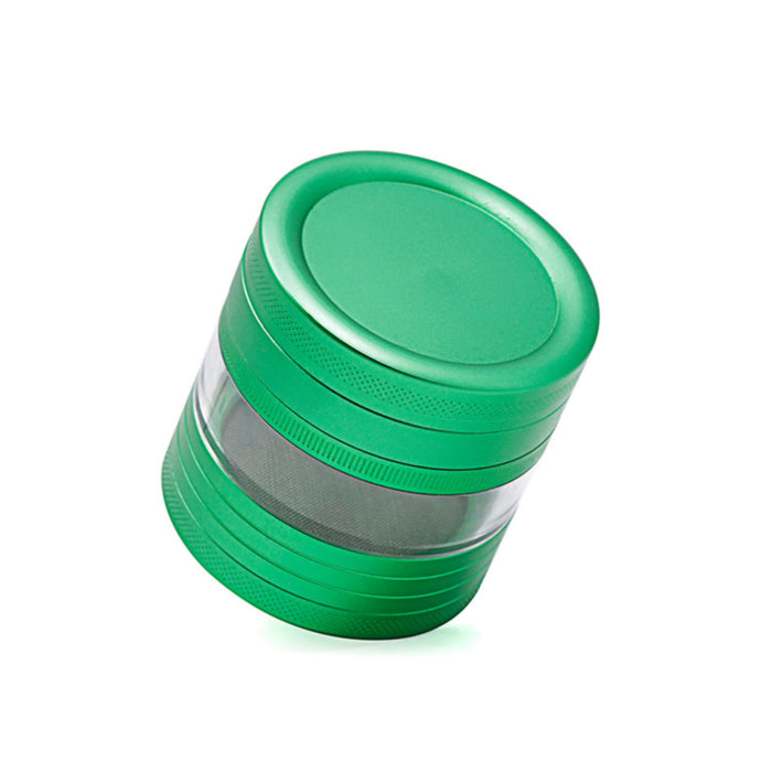 63MM Five-Layer Aluminum Alloy Herb Grinder With Sound-Green