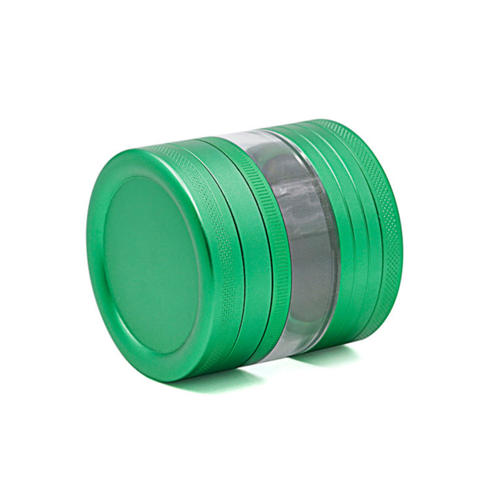 63MM Five-Layer Aluminum Alloy Herb Grinder With Sound-Green