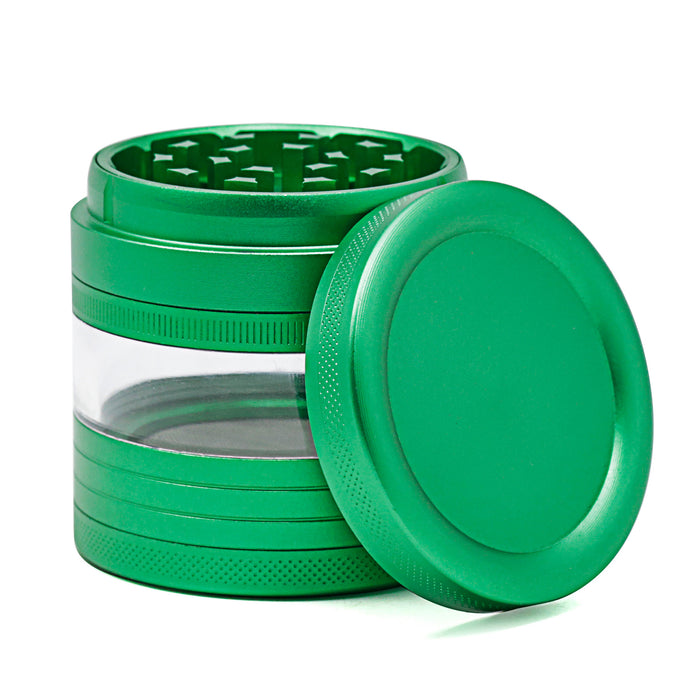 63MM Five-Layer Aluminum Alloy Herb Grinder With Sound-Green