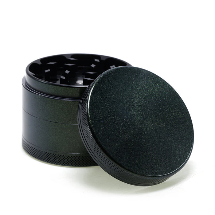 63MM Four-Layer Aluminum Alloy Black Color Smoke Grinder