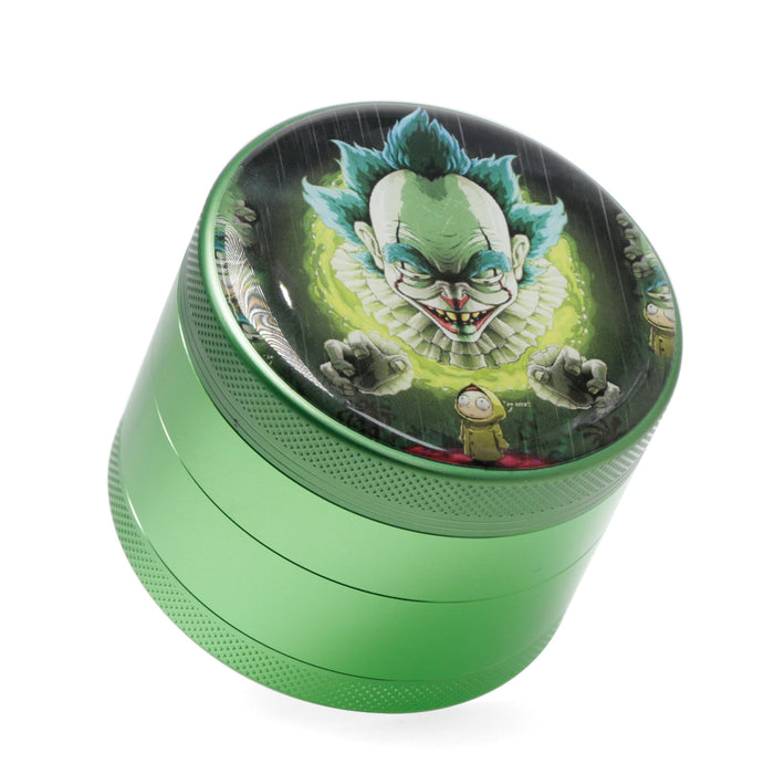 63MM Four-Layer Aluminum Alloy Cartoon Animation Pattern Grinder-Green