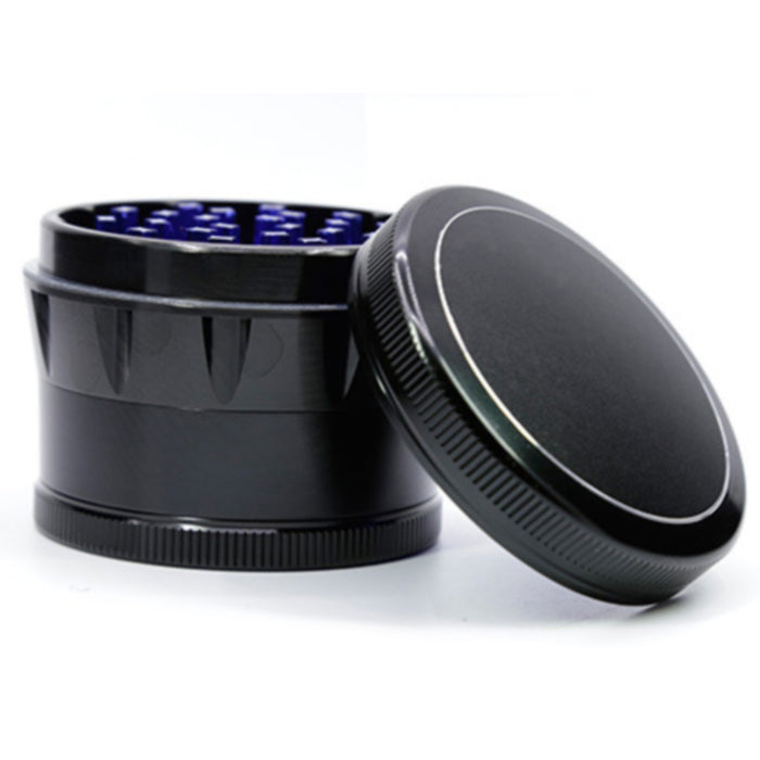 63MM Four-Layer Aluminum Alloy Chamfering Herb Grinder-Black