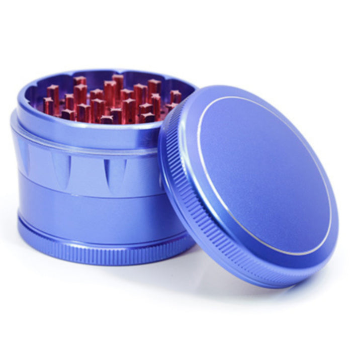 63MM Four-Layer Aluminum Alloy Chamfering Herb Grinder-Blue