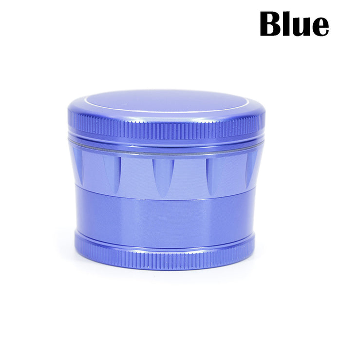 63MM Four-Layer Aluminum Alloy Chamfering Herb Grinder-Blue