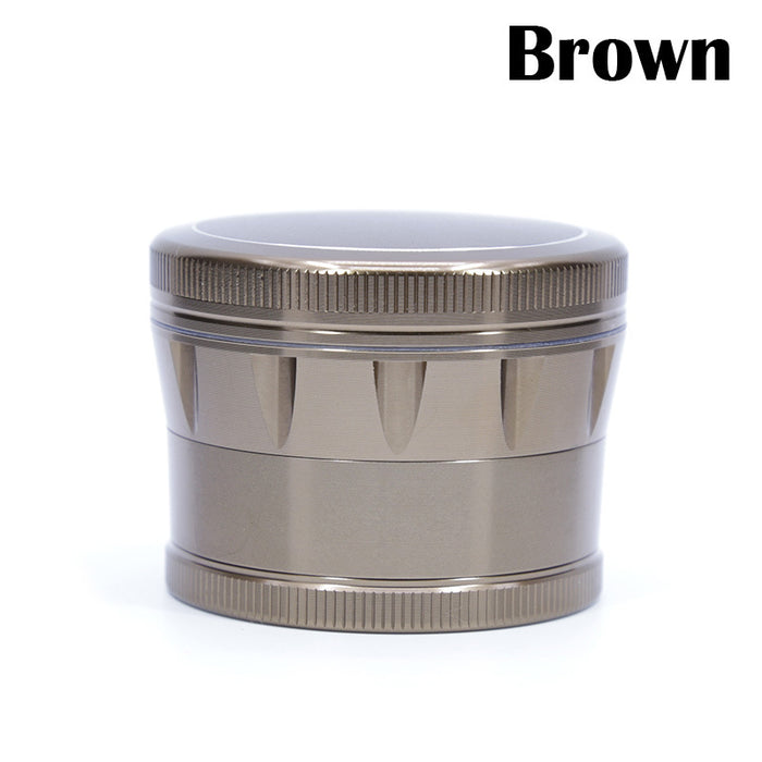 63MM Four-Layer Aluminum Alloy Chamfering Herb Grinder-Brown