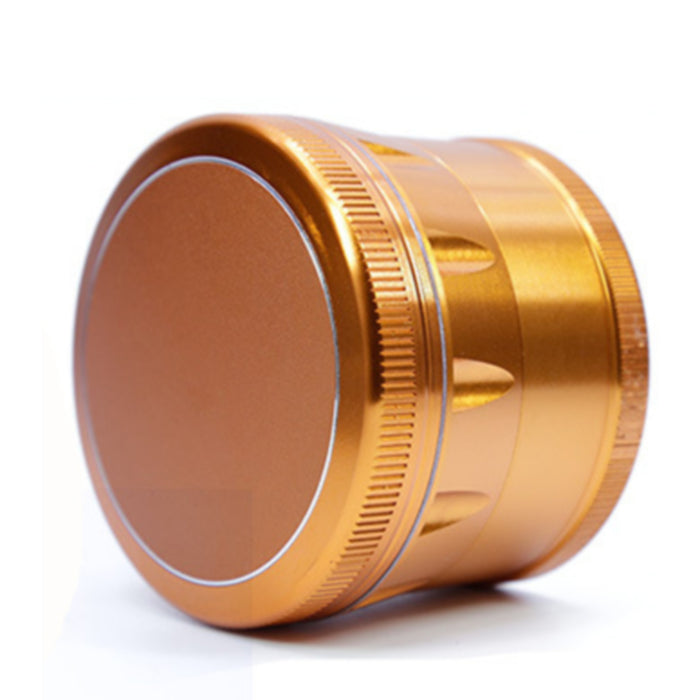 63MM Four-Layer Aluminum Alloy Chamfering Herb Grinder-Gold