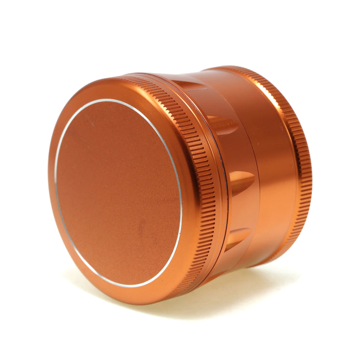 63MM Four-Layer Aluminum Alloy Chamfering Herb Grinder-Gold