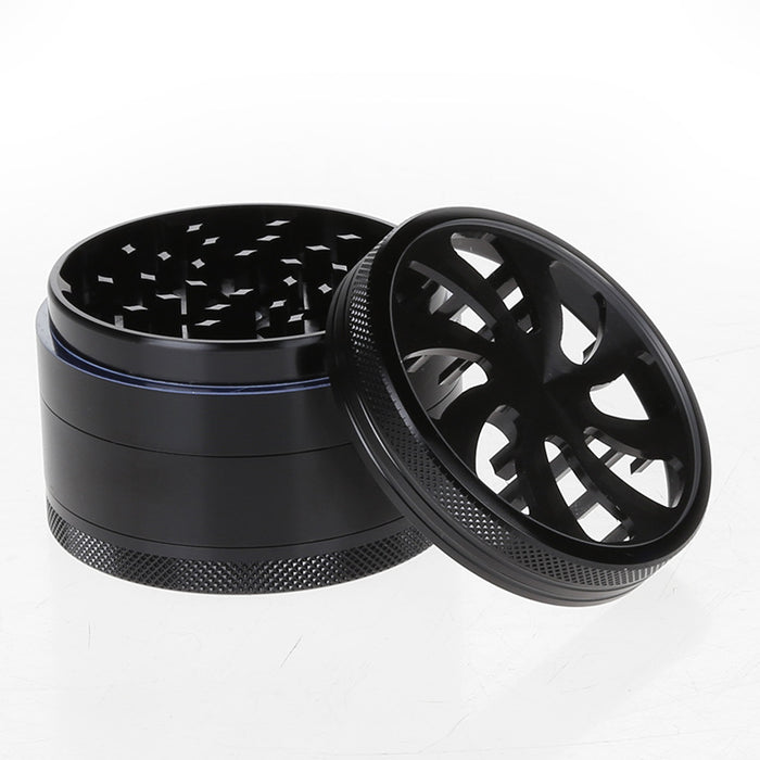 63MM Four-Layer Aluminum Alloy Herb Grinder-Black
